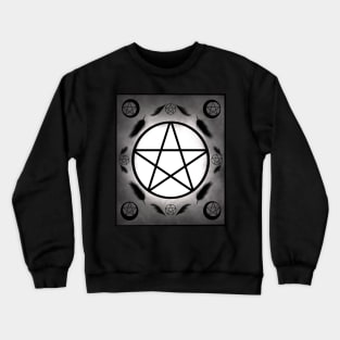 Pentacle and raven feathers Crewneck Sweatshirt